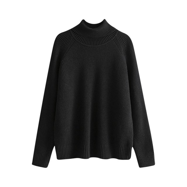 Yuyuzo Sweaters for Women Cable Knit Long Sleeve High Neck Fall Winter Solid Color Pullover Tops