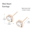 thumbnail image 3 of Arete para Mujer con Cristal Fino Swarovski en Forma de Corazon Mini – Bañado en Oro Rosa 14k– Arete Elegante y Brillante, Aretes de Mujer de Moda– Joyería para Mujer de Moda– Regalo especial Ortiz Espinosa Temporada, 3 of 6