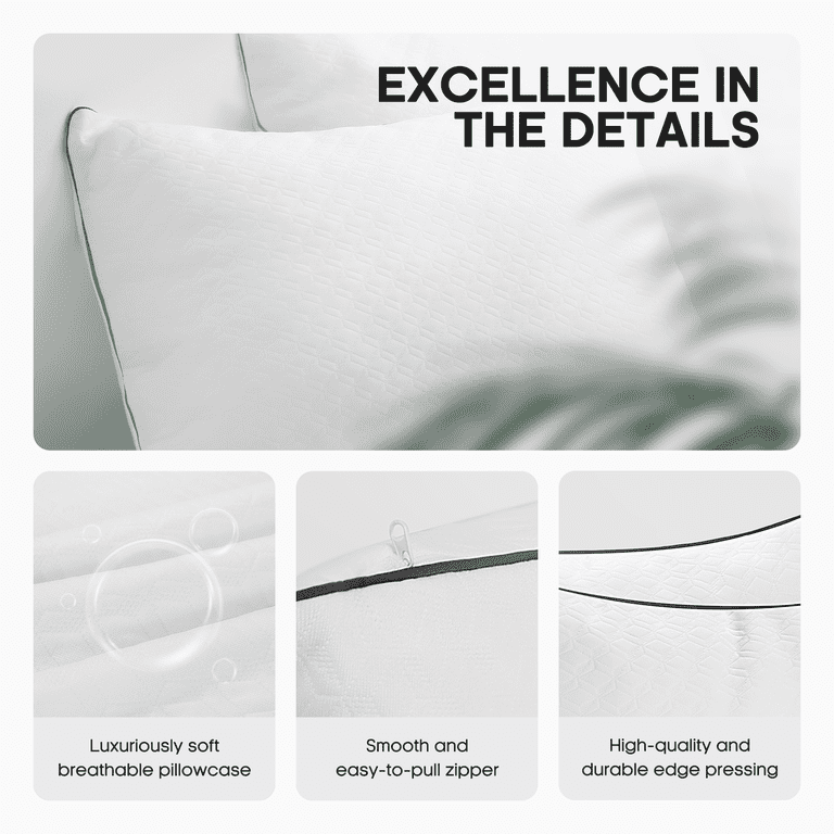 MARNUR Down Alternative Pillows, Standard, Set of 2 photo 8