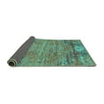 thumbnail image 2 of Ahgly Company Indoor Rectangle Abstract Turquoise Blue Contemporary Area Rugs, 3' x 5', 2 of 4