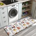 thumbnail image 3 of White Chicken Farm Pattern Kitchen Rug Mat,Kitchen Runner Rugs Non Skid Washable,Decorative Kitchen Floor Mats for Kitchen,Sink,Laundry,17"x47.2", 3 of 7