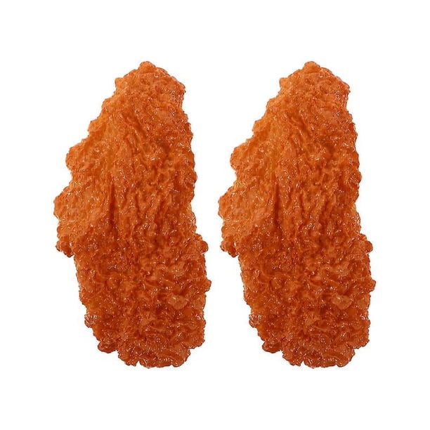 2 imanes para nevera con alitas de pollo.