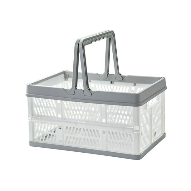 GirarYou Collapsible Plastic Grocery Shopping Baskets,Small Folding
