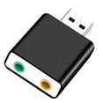 thumbnail image 1 of Adaptador de audio de de sonido externa USB de 7.1 canales para XP, 2003, Win7 8 10, OS Negro perfke Tarjeta de sonido USB, 1 of 9