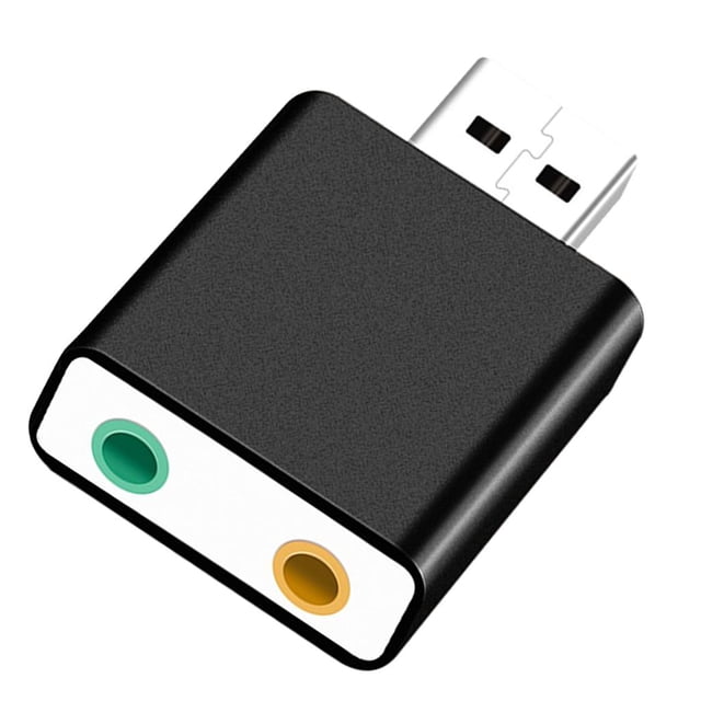 Adaptador de audio de de sonido externa USB de 7.1 canales para XP, 2003, Win7 8 10, OS Negro perfke Tarjeta de sonido USB