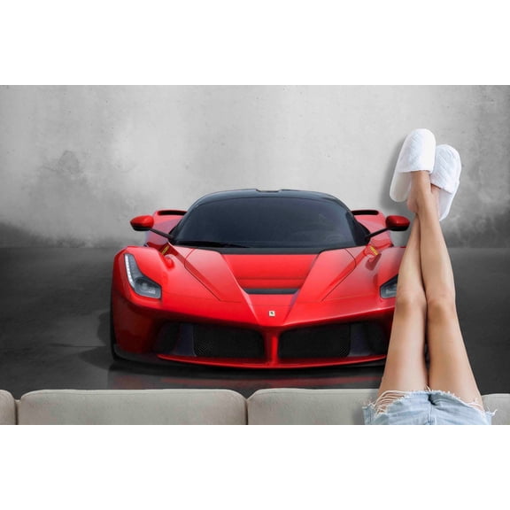 Garage Rug, Front Door Rug, Classic Rug, Car Rug, Popular Rugs, Entry Rugs, Car Rugs, Boys Room Rugs, Corridor Rug, Red Car Rug, 2'x3' - 60x90 cm