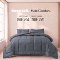 thumbnail image 4 of KINMEROOM Twin XL / Full Size 3-Piece All-Season Down Alternative Comforter Set Dark Gray (Comforter and Pillowcase Bedding Set), 4 of 8