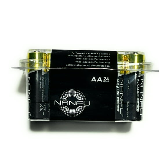 Nanfu Alkaline AA General Purpose Battery, 24 Count Pack
