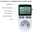thumbnail image 3 of Contrôleur de Température à Brancher pour Réfrigérateur, Thermostat Numérique à Grand Application, Programmation Facile et Affichage Rétroéclairé pour une Surveillance Pratique dans n'Importe Quel, 3 of 5