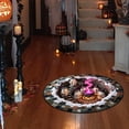 thumbnail image 7 of AHGQT 3D Optical Illusion Halloween Round Rug, 15.7" Spooky Ghost Pumpkin Print Absorbent Doormat, Non Slip Washable Circular Floor Mat for Indoor Entryway Living Room Halloween Home Deco, 7 of 7