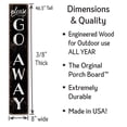 thumbnail image 3 of My Word! Please Go Away Porch Board Welcome Sign & Porch Leaner for Front Porch Deck Patio or Wall - Indoor Outdoor Farmhouse Rustic Vertical Home Decor 8"x46.5", 3 of 5