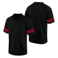 thumbnail image 4 of Unisex Casual Football Jerseys Plain V Neck Short Sleeve Sport Practice Uniforms Black 3XL, 4 of 6