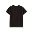 thumbnail image 3 of Camiseta informal de verano para hombre con estampado del alfabeto: ligera, transpirable, cuello redondo y manga corta., 3 of 5