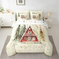 thumbnail image 2 of Homewish Kawaii Christmas Cabin Bedding Comforter Set for Kids, Tree Plant Botanical King Bedding Sets, Rustic Framhouse Reversible Bed Sheets, Super Cozy Room Decor, 2 of 7