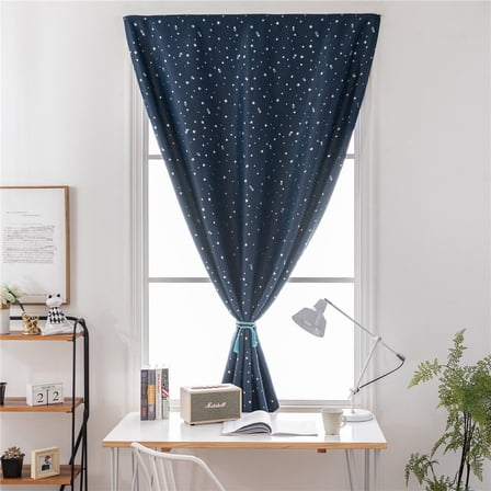 FONWILYO Kids Blackout Curtains 1Pcs Navy 90x59in Modern Rectangular for Home Decoration