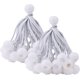 thumbnail image 1 of 50 piezas de cuerdas elásticas elásticas con forma de bola (blancas), tensor de lona para cenador, acampada, cuerdas para tienda de campaña, arnés de extensión para cortinas, 10 cm, 1 of 5
