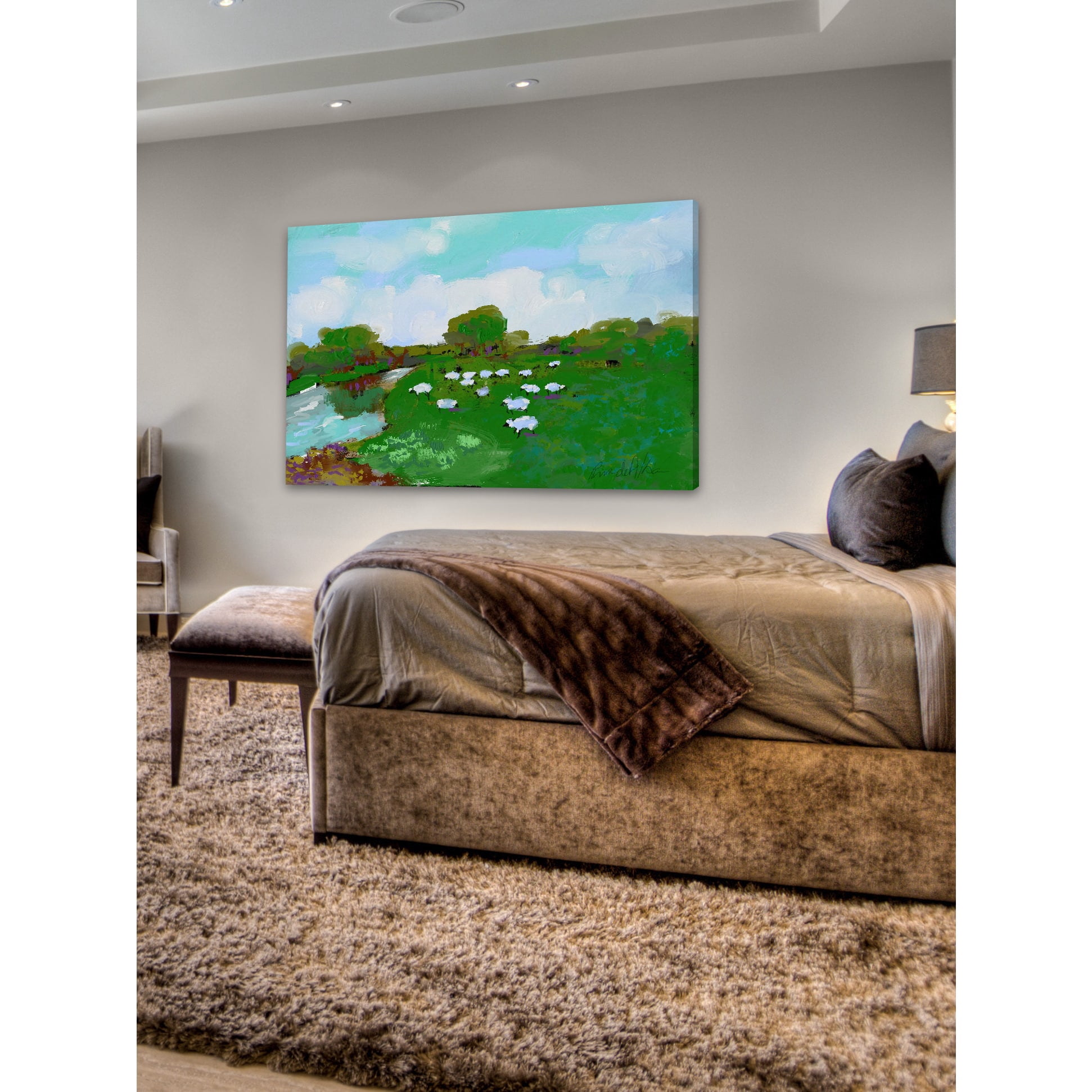 Marmont Hill "Kent Pasture" by Arthur Pina Painting Print on Wrapped Canvas