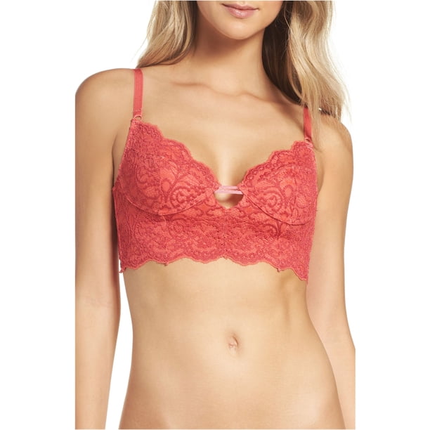 Sujetador con ojales Free People para mujer rojo pequeño