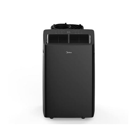 MIDEA MAP12S1TBL 12 000 (10 000 BTU SACC) Duo Ultra Quiet Smart HE Inverter Portable Air Conditioner  Dehumidifier  and Fan  Works With Alexa  Includes Remote Control  Cools up to 450 sq.ft  Black