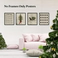 thumbnail image 3 of Hieng Vintage Christmas Tree Wall Art Poster Decor, Candy Cane Painting Pictures Decor Wall Art, Rustic Christmas Decorations for Bedroom Bathroom Living Room Office, Unframedin Set of 4, 3 of 6