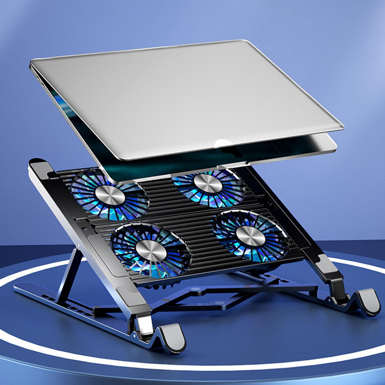 LeeQinersw 7 Adjustable Height Laptop Stand with 4 Cooling Fans Cooler Holder for 11-17.3''