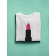 thumbnail image 3 of Pink Lipstick Sweatshirt Women -SPIdeals Designs, Female Small, 3 of 4
