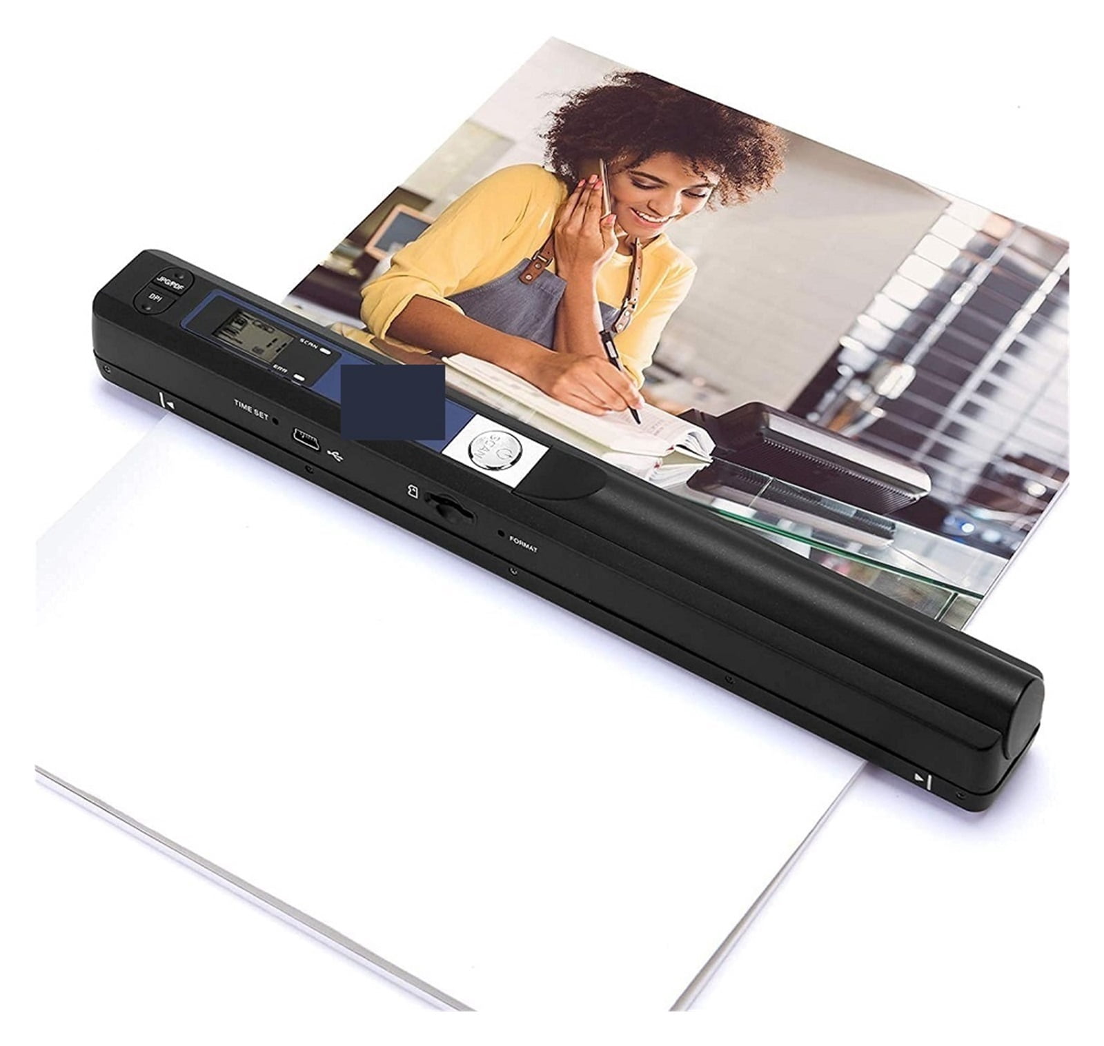 Portable Scanner 900 DPI Handheld A4 Document Scanner For Business Photo Picture Receipts Books Support JPG/PDF Format Document ,Built-In Convenience