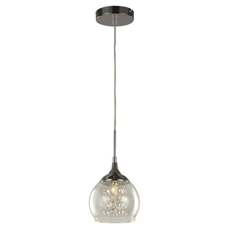 1217 Glasses - Trans Globe Lighting MDN-1217 Glass and Crystal Drop Pendant