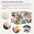 thumbnail image 6 of FREEAMG Flamingo and Leaves Storage Basket, Durable Canvas Organizer With Handles Large Collapsible Storage Bins Boxes for Home Office - 1 Pack, 6 of 7