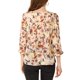 thumbnail image 3 of INSPIRAR CHIC Estilo Blusa Bohemia para Mujeres con Estampado Floral, Cuello con Lazo, Manga 3/4, Tops Casual XS Beige, 3 of 8