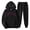 Black, variant on Men And Women Autumn And Winter Fashion Casual Letter Printed Casual Hoodie Sweatshirt Sweatpants Sports Tracksuit Set Suit 42r