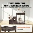thumbnail image 4 of Pet Bunk Bed with Stairs Dog/Cat Window Perch with Storage Indoor Gray, 4 of 9