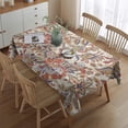 thumbnail image 2 of Beige Floral and Paisley Pattern Rectangle Tablecloth 60"x84",Waterproof Polyester Rectangle Table Cloth, Wipeable Spillproof Polyester Tablecloth for Dining, Camping, Indoor and Outdoor, 2 of 5