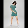 thumbnail image 4 of Camiseta Deportiva Ultraligera Transparente de Secado Rápido con Espalda Abierta para Mujer, Ideal para Yoga, Running y Otras Actividades. Verde Bosque M, 4 of 9