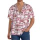 thumbnail image 1 of Fotbe Kawaii Pig Camisa Estampada de Manga Corta para Hombre, Casual de Verano, Estilo Playero, Sin Arrugas-Small, 1 of 5