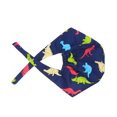 thumbnail image 2 of Dinosaurs Printed Strappy Hat Cotton Adjustable Dustproof Reusable Working Caps (Free Size), 2 of 9