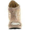 thumbnail image 3 of Women's Lace Bridal High Heel Platform Peep Toe Shootie, 3 of 4