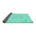 thumbnail image 2 of Ahgly Company Indoor Rectangle Abstract Turquoise Blue Contemporary Area Rugs, 8' x 12', 2 of 4