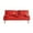 Red-Leather, variant on Aukfa Convertible Futon Sofa Bed with Cupholder&Pillow for Home Office Twin Size, Leather, Red