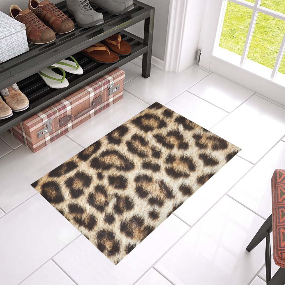 MKHERT Leopard Print Doormat Rug Home Decor Floor Mat Bath Mat 23.6x15