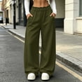 thumbnail image 2 of Khunlpohl Women's Wide Leg Sweatpant Elastic Waist Casual Loose Pants Workout Running Sports Sweatpants with Pockets, 2 of 7