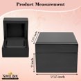 thumbnail image 5 of Novel Box Black Wood Jewelry Box for Earring 2.25X2X1.87 Inches with Black Inside - Wooden Gift, 5 of 8