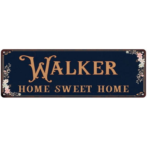 WALKER Home Sweet Home Victorian Look Gift 6x18 Metal Sign 206180046370