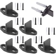 thumbnail image 1 of piezas de guía de puerta corrediza, guía de piso, puerta corrediza, ajustable, de plástico, resistente a la fricción, deslizante con tornillos para puerta de gabinete, puerta de madera, puerta de, 1 of 5