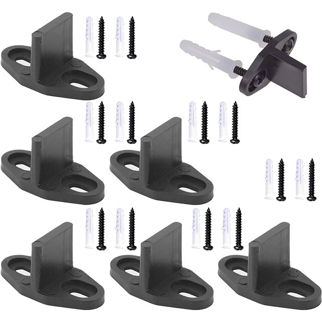 piezas de guía de puerta corrediza, guía de piso, puerta corrediza, ajustable, de plástico, resistente a la fricción, deslizante con tornillos para puerta de gabinete, puerta de madera, puerta de