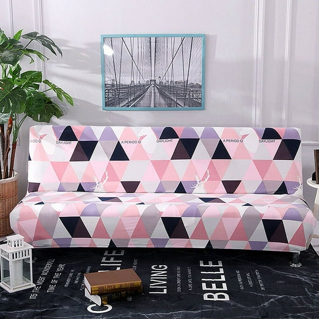 2024 Futon Slipcover Armless Sofa Cover Stretch Sofa Bed Slipcover Protector Elastic