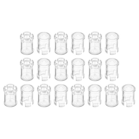 

Uxcell 5mm Clear Light Emitting Diode Holder Clip LED Lamp Socket Bulb Cap Protective Cover Transparent 20 Pack