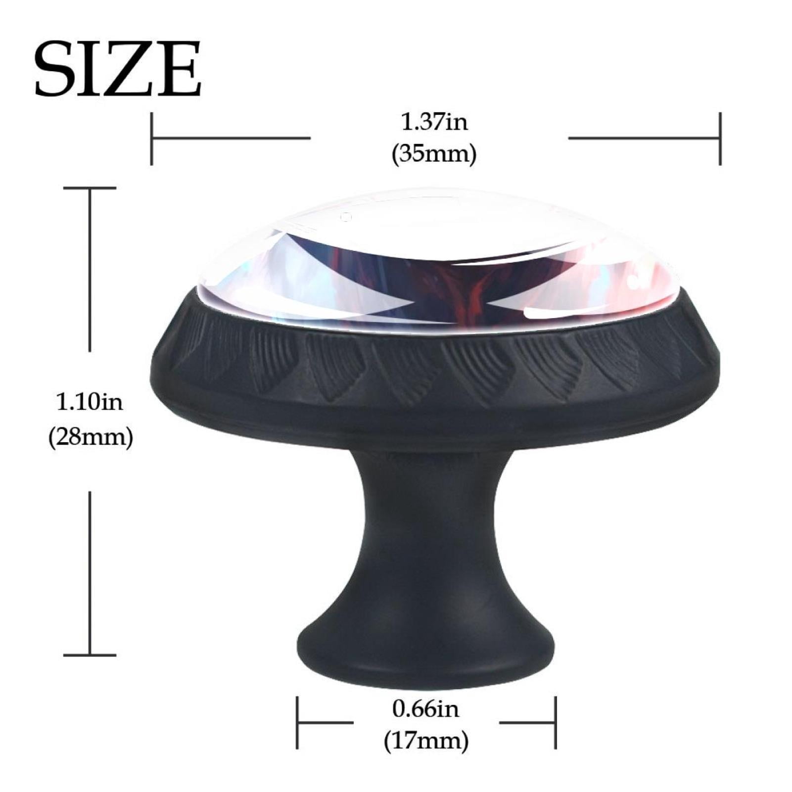 4 Pcs Cow American Flag Knobs for Kitchen Cabinet Cupboard Dresser Bookcase Drawer Pulls Handles Round Home Decor