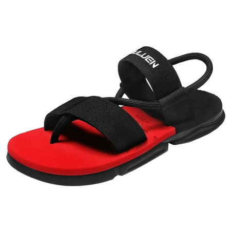 XDDST Mens Slip On Shoes Beach Slipper for Men Outdoor Pvc Sole Flip Flops Summer Men Two Wear Sandals and Slippers