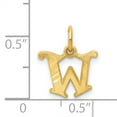 thumbnail image 4 of 14k Yellow Gold Dainty Letter W Initial Name Monogram Necklace Charm Pendant, 4 of 8